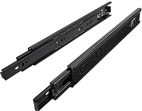 SOTECH 1 Paar Vollauszüge KV3-45-H45-L650-NF schwarz 650 mm (eingeschoben) Schubladenschienen kugelgelagert Tragkraft 45 Kg