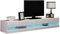 Mirjan24 Vigo New Meuble TV Bas, 180 cm, Meuble TV, Armoire Suspendue, Brillant (sans éclairage, Blanc/Blanc Brillant)
