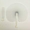 CHSYOO 20 x White Paper Pocket Hand Fans Round Folding Fan with Plastic Handles for Wedding Birthday Party Favor Party Bag Fillers Travelling