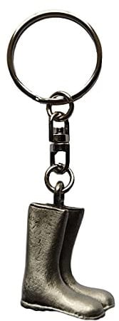 Garden Wellies Wellington Boots Keyring Handcrafted From English Pewter Key Ring in gift pouch