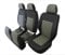 Sitzbezüge aus ECO-Leder, 2+1 (1 Einzelbett, 1 Doppel), Schwarz/Grau Transporter T5 T6 nach 2004 für Links- oder Rechtslenker