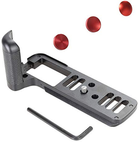 WEPOTO XT3-C Hand Grip Quick Release Plate L Bracket QR Plate Compatible with Fujifilm X-T3 Camera -Aluminium Leather