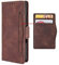 GOKEN Leder Folio Hülle für ZTE Blade V30, Flip TPU Liner PU Lederhülle Brieftasche Mit Kartensteckplätzen, Handyhülle Schutzhülle Case Cover mit Ständer Funktion (Braun)