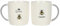 jones DP_41538 Becher Set | Queen Bee Keeper | H 9 cm x B 11 cm x T 11 cm, 2 Stück, cremefarben