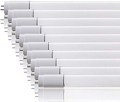 ZONE LED SET - LED Röhre 60cm, kaltweiß (6500 K), 850 Lumen, T8, G13-9W (ersetzt 18W), inklusive Starter, LED-TUBE Leuchtstoffröhre Neonröhre Leuchte Röhrenlampe, 10-er Pack