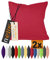 npluseins Doppelpack Baumwoll-Kissenbezüge - Moderne Wohndekoration in schlichtem Design 317.361, 50 x 50 cm, Bordeaux