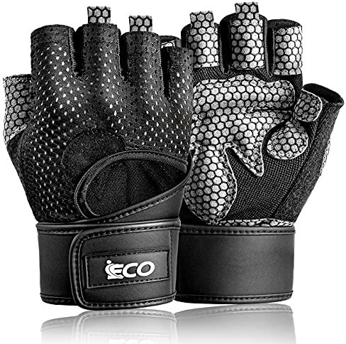 iECO Fitness Handschuhe Trainingshandschuhe für Krafttraining, Bodybuilding, Kraftsport, Crossfit Damen&Herren