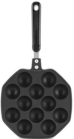 Takoyaki Grillpfanne, 12 Kavitäten Aluminium Antihaftbeschichtete Takoyaki Grillpfanne, zur Herstellung von Takoyaki & runden Pfannkuchen, geeignet für Gasherd