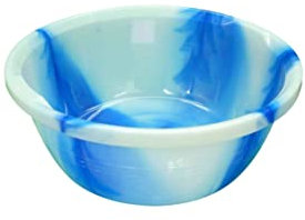 Tie-dye Design Multipurpose Circular Round Plastic Washing Up Bowl Basin Tub Kitchen (Blue) (12 INCH)