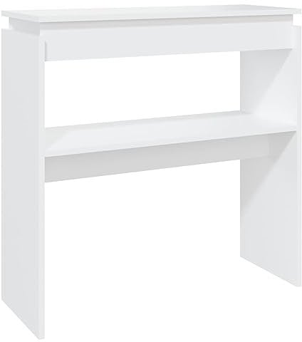 vidaXL Konsolentisch Konsole Beistelltisch Flurtisch Sideboard Ablagetisch Wandtisch Frisiertisch Schminktisch Weiß 80x30x80cm Holzwerkstoff