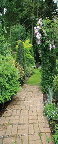 A.Monamour Türtapete Selbstklebend Türfolie Türposter 3D Frühlings Garten Blick Naturlandschaft Vinyl Folie Türdeko Tapete Wandbild Türaufkleber Türtattoo 90 x 200 cm