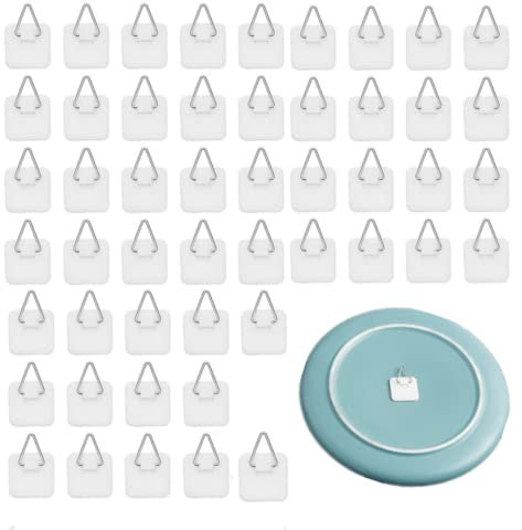 50 Stück Doppelseitige Wandhaken Selbstklebende,Haken Selbstklebend zum Aufhängen,Klebehaken Wasserdicht und ohne Stanzen,Magischer Haken für zahlreiche Bereiche wie Bad, Küche, Wohnzimmer