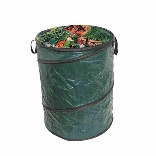 Garden Waste Bags Large Heavy Duty Pop Up Garden Bin Waste Bags For Lawn, Garden Waste, Grass Bags Containers With Handles For Gardening H 58cm x Dia 45cm 1x HTUK®