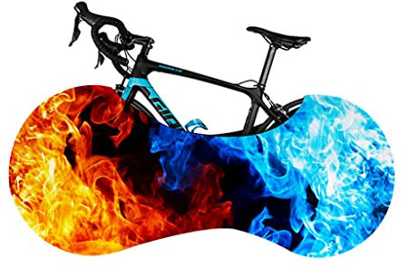 MEETOZ Fahrrad-Radabdeckung, Anti-Staub-Fahrrad-Aufbewahrungstasche, Fahrrad-Radabdeckung, waschbar, hochelastisches Reifenpaket, Straße, MTB, Schutzausrüstung, Garage für Reifen von 66-74 cm (B)