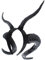 Zac's Alter Ego Evil Witch Ridged Devil Ram Goat Horn Headband - Halloween