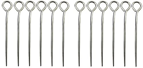 STITCHTIGHT Upholstery Pins, 12 Pcs 3 inch Long 16 Gauge Hardened Steel Straight Pins - Silver