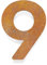 Numero civico vintage – acciaio corten resistente alle intemperie – Numero civico retrò (Nr. 9, 140 mm)