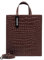 Liebeskind PAPER BAG WAXY CROCO Paperbag M chianti