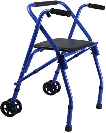 Gehhilfen für Senioren Bariatrische Schwerlast-Rollator-Gehhilfe mit Sitz und Rädern Roll-Gehhilfe Extra breite Vorderrad-Gehhilfe Geeignet für Senioren und Erwachsene Leichte Rollator-Gehhilfe,