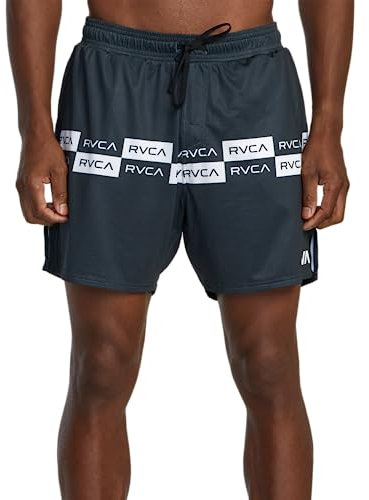 RVCA Sportshorts für Herren, atmungsaktiv, 40,6 cm, Weiß/Schwarz (Sport Vent), XX-Large