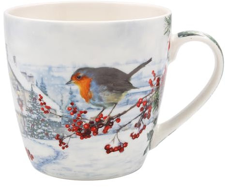 Magic of Christmas, Robin on a Berry Branch Design Tea or Coffee Mug