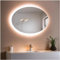 STYLE GLASS Specchio con Striscia LED posteriore 4000K, Specchio bagno Ovale MOSES 80x60cm per postazione trucco, Specchio da parete, Specchio con led