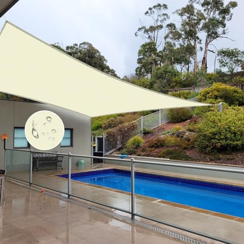 NAKAGSHI Vela Ombreggiante,Tenda a Vela Parasole Impermeabile 4x6m Crema,Tenda a Vela Ombreggiante Telo Rettangolare per Giardino,Balcone,Terrazza,Campeggio,Esterno(Personalizzato)