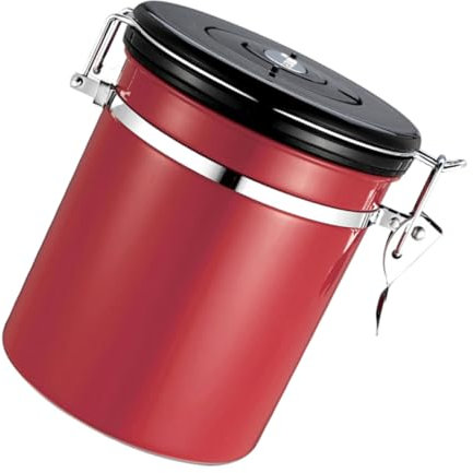 ABOOFAN Coffee Vacuum Container Coffee Container Stainless Steel Containers with Vacuum Seal Containers Vacuum Sealer Containers Steel Container with Lid Coffee Beans Red Food