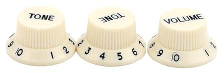 3 Stück Kunststoff Top Hat Knöpfe Gitarren Geschwindigkeitsregler Lautstärkeregler Klangregler Durchsichtige Glockenknöpfe E Gitarren Teil Gitarren Geschwindigkeitsregler E Gitarren Knöpfe