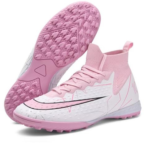Astro Turf Football Boots Mens Boys Girls Soccer Trainers Outdoor Indoor Football Shoes Professional Athletics Sneakers Pink