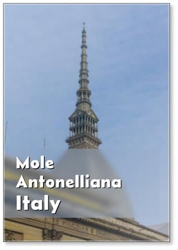 Kühlschrankmagnet mit Blick auf den Maulwurf Antonelliana in Turin aus einer Gasse
