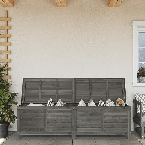ShGaxin Arcón jardín Madera Maciza Abeto Gris Antracita 198,5x50x56,5cm, Arco Jardin Exterior, Rosal Trepador, Arco Boda, Arco para Plantas Trepadoras, Arco Flores
