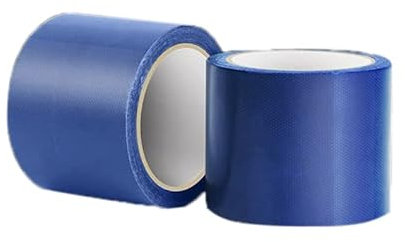 LIZEALUCKY Tarpaulin Repair Tape, PVC Leakage Patch Tape, Rainproof Cloth Adhesive Tape 45 Volumes, Repair Tape for PVC Coated Awning, Gazebo, Air Bed Paddling Pool Puncture Repair Kit (Blue)