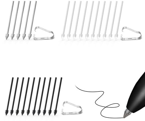 25 Pcs Replacement Stylus Nibs for Remarkable 1/2 Pen, Samsung S Pen & EMR Stylus - Included 5 Wear-Resistant Titanium Tips + Removal Tool - 4096 Pressure Sensitivity, Tilt and Precise Touch Control
