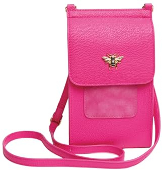 Alice Wheeler Vegan Leather Mini Bloomsbury Crossbody Phone Bag Bee