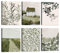 BINCUE 6 Teilig Vintage Rustikale Landschaft Wandbilder,Grün Leinwandbilder mit Rahmen Holz,Wandkunst Natur Ländlich Landschafts,Französisch Land Poster für Schlafzimmer Wohnzimmer Dekor,25x20cm