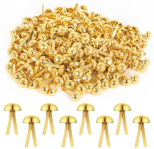 300 mollette per sacchetto modello dorate, clip in metallo per scrapbooking, testa tonda, in metallo, per scrapbooking, mini rotonde, accessori per fai da te