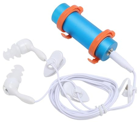VBESTLIFE Lecteur Mp3 de L'épreuve de l'eau, Lecteur de Musique IPX8 Aluminium Shell 8 Go avec écouteurs à L'épreuve de l'eau pour la Natation, la Plongée, la Course (Blue)