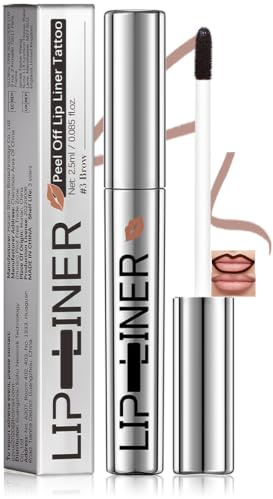 Brown Lip Liner And Peel-Off Lip Stain, Matte Finish, Shade #3, 2.5 ml | Sponge-Tip Applicator Wand, Screw-Cap Tube, Controlled Application, For Defined Outlines Or Full-Lip Colour, Everyday Make-Up