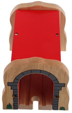 BESTonZON Holzeisenbahntunnel für Kinder als Spielzeugeisenbahnzubehör | Modellzubehör für Zuhause und Kindergarten, Elegantes Design, Fördert Spielen und Soziale Fähigkeiten