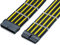 Shakmods 24 Pin ATX Motherboard Sleeved Extension Cable 30cm + 2 Cable Combs (Yellow & Black)