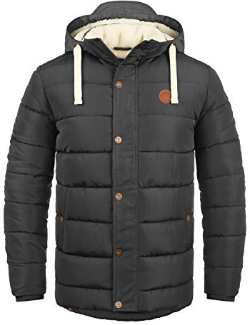 Blend BHFrederic Herren Winterjacke Steppjacke Jacke gefüttert mit abnehmbarer Kapuze Kordelzug Knöpfen Eingrifftaschen Regular fit, Größe:M, Farbe:Phantom Grey (70010)
