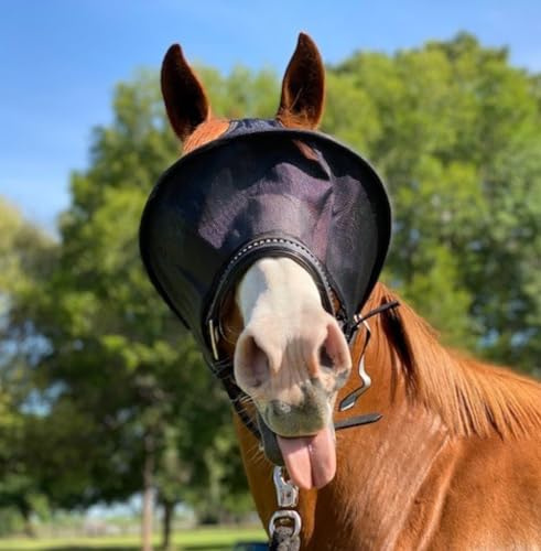 EquiVizor Solar Vizor Horse Fly Mask (Size COB), Superior UV Eye Protection to 100% for Horses with Uveitis, Photosensitivity, Ulcer, Head Shaking