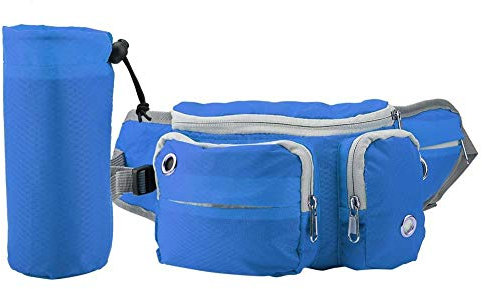 Futterbeutel für Hunde, Pet Treat Training Pouch Hundetraining Treat Taschen Tragbare Dog Snack Tasche Hund Leckerli Beutel Mehrfachtaschen für Tragende Wasserbecher Hunde Snack und Spielzeug(Blau)