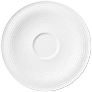 SELTMANN WEIDEN Untertasse - Durchmessser: 16,7 cm - Höhe 2 cm - Beat - Form: Rund mit Rillenrelief - moderner Stil - Weiß