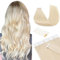 TESS Tape Extensions Echthaar Weißblond #60 Klebeband Haarteile Tape in Haarverlängerung Remy Human Hair Glatt 10 Stück 12(30cm)-20g