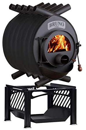 Werkstattofen Bruno Pyro III - 19 kW Warmluftofen - Top Qualität - hochwertiger Stahl - Zulassung für Deutschland und Schweiz - BimSchV (Untergestell Compakt, ohne Seitenverkleidung)