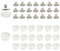 PandaHall Lot de 20 mini globes en verre de 14 mm avec bouchon en laiton platine pour fabrication de boucles d'oreilles, colliers et bijoux