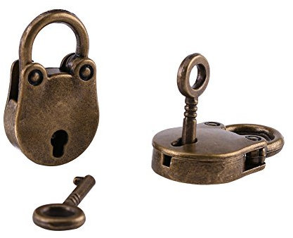 Juego de Candados, Mini Candados de Antiguo Vintage con Llaves para Equipaje pequeño, Caja, Decoración del Hogar Lock