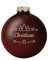 Deitert Weihnachtskugel mit Namen oder Wunschtext graviert, Ø 8cm, personalisierte Christbaumkugel aus Glas (glänzend), individueller Weihnachtsbaumschmuck mit Gravur, Tannen-Motiv, Schoko